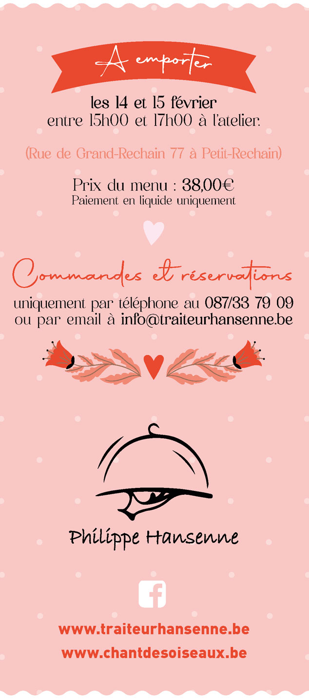 menu traiteur saint valentin 2025